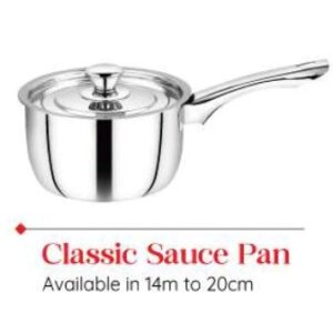 MAHAA  STAINLESS STEEL CLASSIC SAUCE PAN