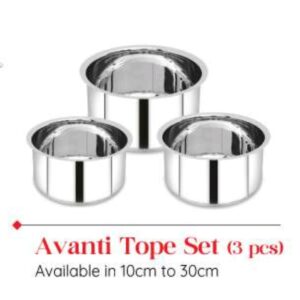 MAHAA STAINLESS STEEL TOPE  3 PCS SET