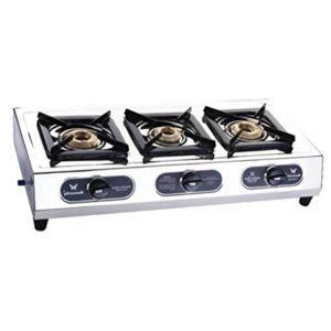 Butterfly Gas stove with Friendly 3 burner Stainless Steel Manual Gas Stove (3 Burners)