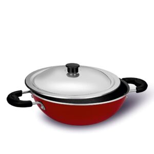 Ideal Non Stick Cookware Appam Pan - Deep, 210 Mm, Silver & Red Brand: Ideal