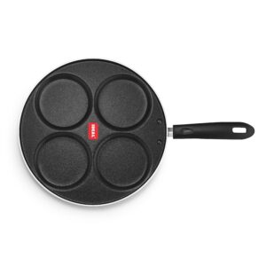 IDEAL Ever Non Stick Mini Oothappam Tawa Gas Top Compatible- 27cm,Black (4 Pith) Brand: IDEAL