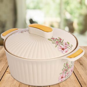 Cello Sonet Inner Stainless Steel Insulated Casserole | Durable & Sturdy Easy Grip Handle & Firm Twist Lock Air Tight Lid, Keeps Food Hot For Long Hours| Hot Pot Case for Kitchen Gifting