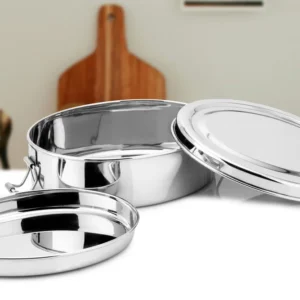 Mahaa Petra Single Stainless Steel Oval Food Pack Lunch Box