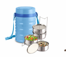 Cello Lunch STELLAR  | Insulated Lunch CarrierHygienic & odourless 2 ,3 ,4 Containers Plastic, Stainless Steel Office Lunch Box