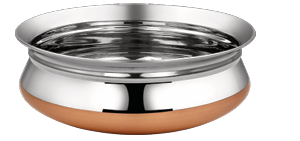Stainless Steel Babycon Biryani Handi Copper: Kitchen Serving, Cooking Bowl, Biryani Handi for Kitchen & Restaurant, Cookware