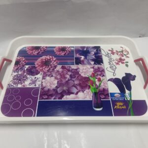 Lavender Floral Rectangular Serving Tray