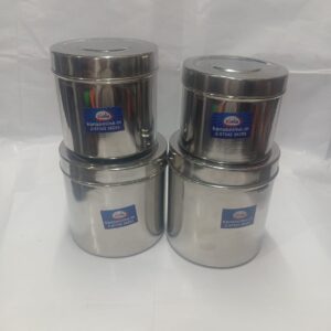 Steel Plain Storage Dabba Set (Stainless Steel Storage Containers Set with Lid)