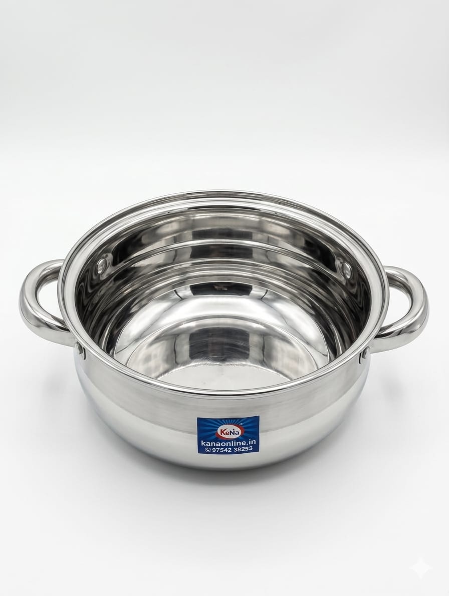 Stainless Steel Samayal pathiram Kadai ( Stainless steel cooking pot with lid ) - Image 4
