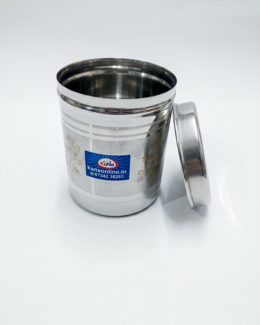 Stainless Steel Adukku pathiram (Stainless steel Storage container with lid) - Image 4