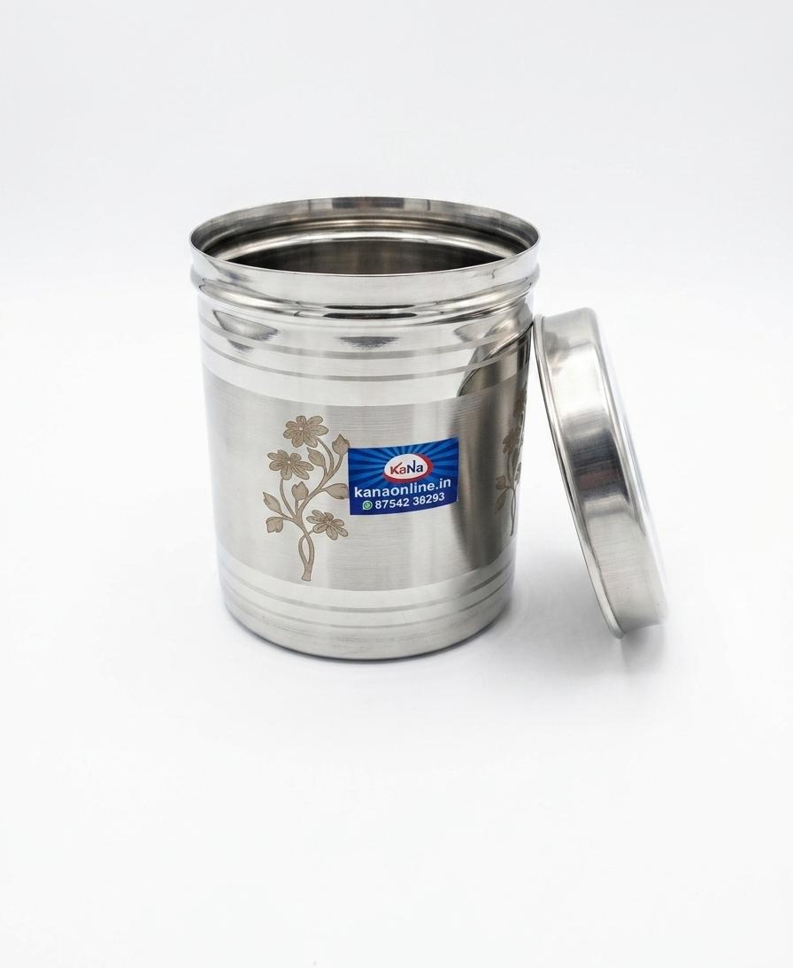 Stainless Steel Adukku pathiram (Stainless steel Storage container with lid) - Image 6