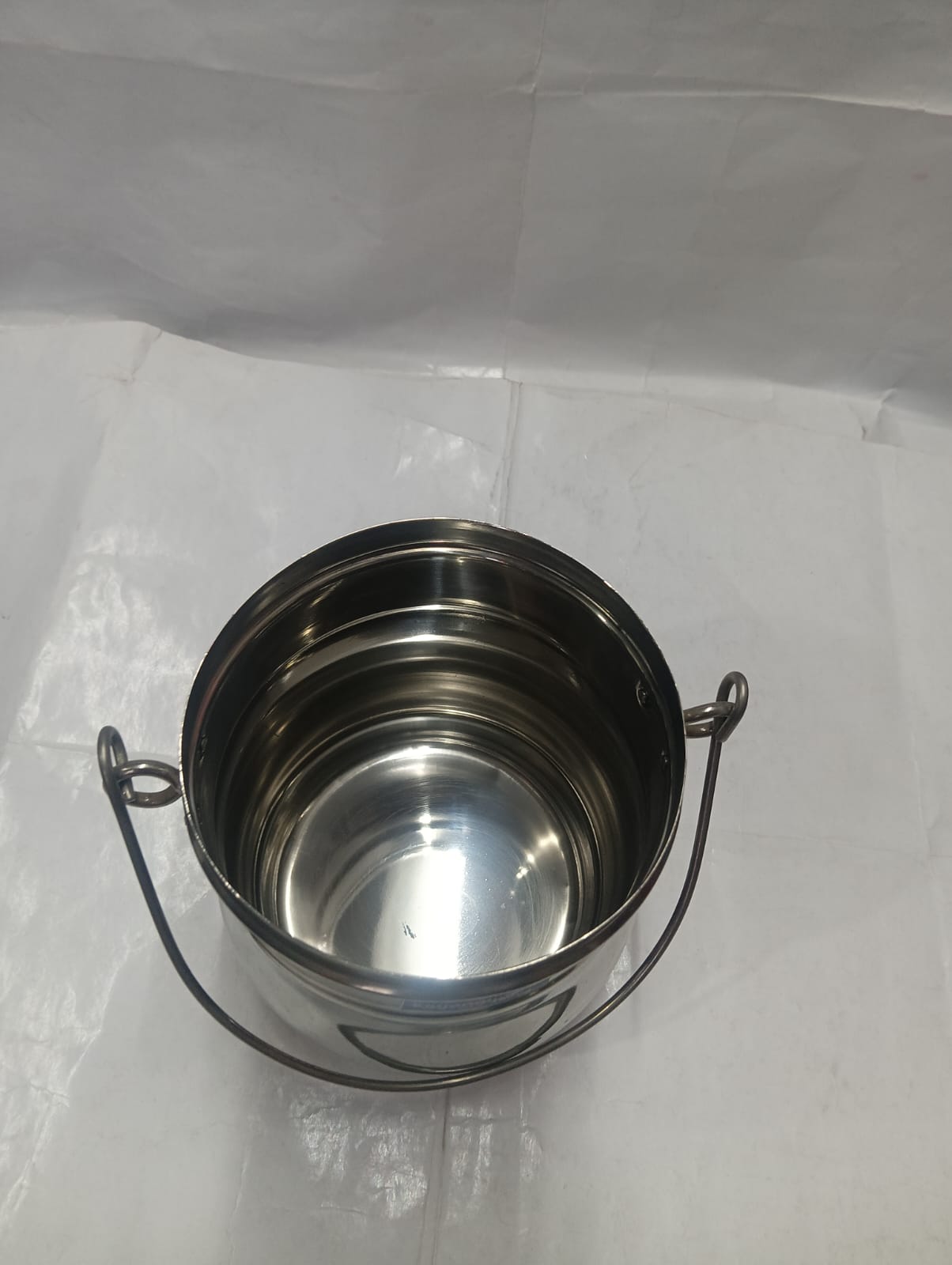 Stainless Steel Belly-Shape Thookku chatti (Storage Container with Heavy-Duty Handle) - Image 5