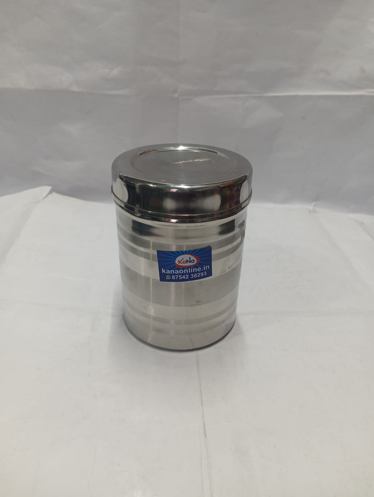 Stainless Steel Adukku pathiram (Stainless Steel Storage Container with Elegant Horizontal Striped Finish) - Image 4