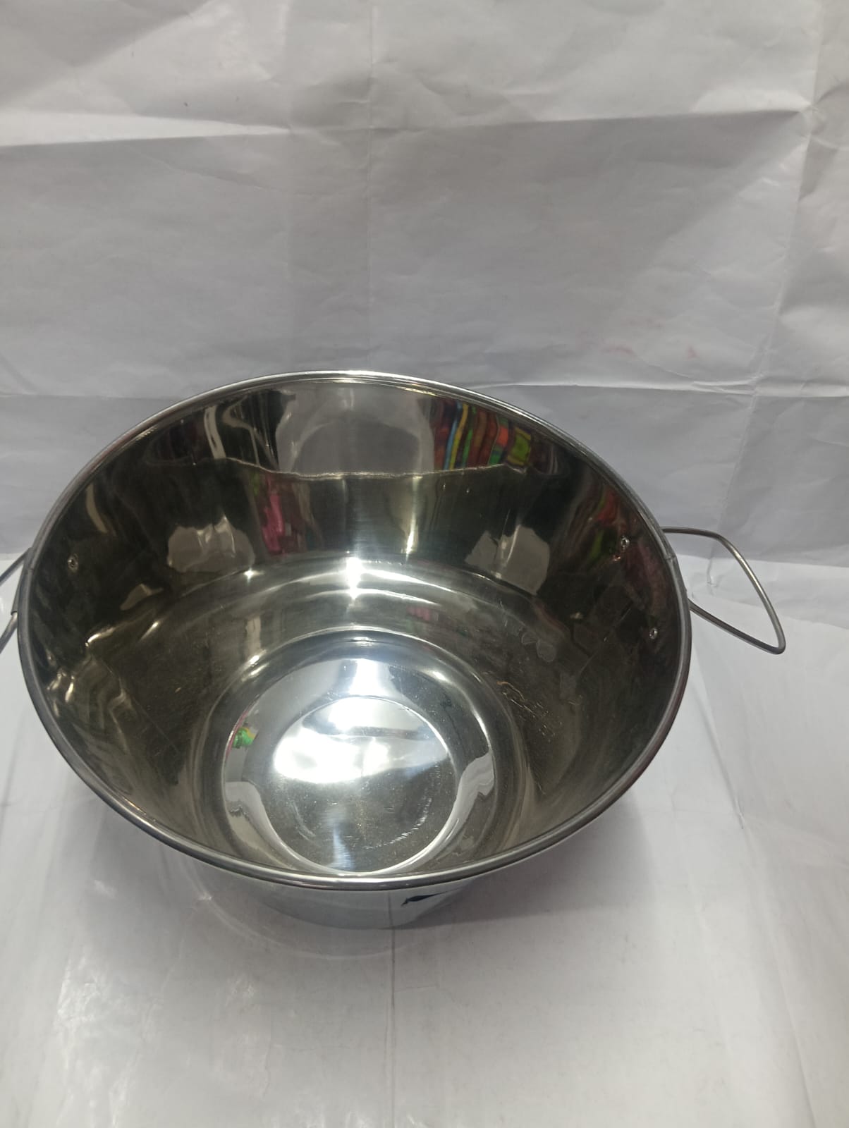 Stainless Steel Deep Serving Bucket with Side Handles - Image 3