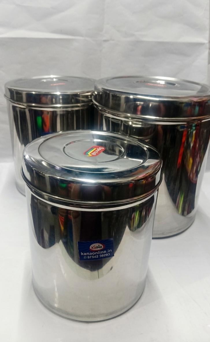Stainless Steel SAMBADAM Set of Three( Stainless Steel Storage container )