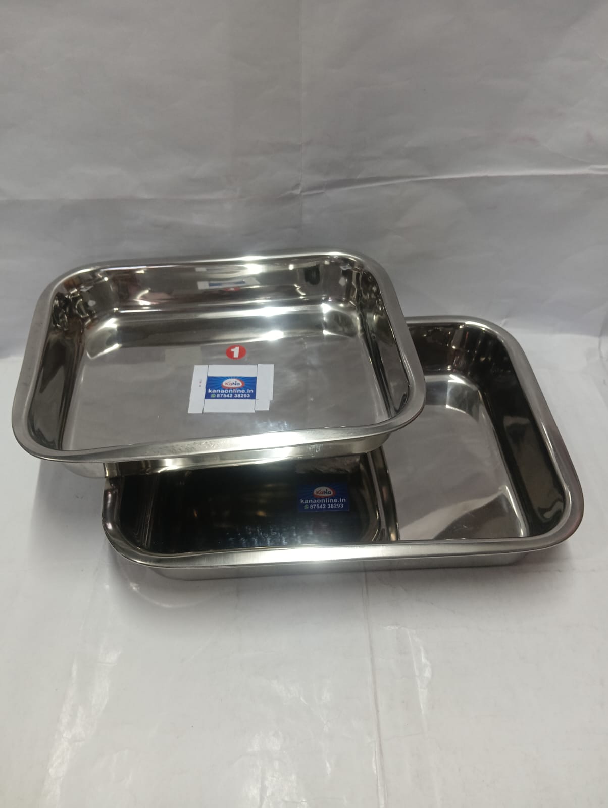 Stainless Steel Rounded Rectangular Serving Trays - Image 4