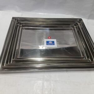 Premium Stainless Steel Square Utility & Service Tray