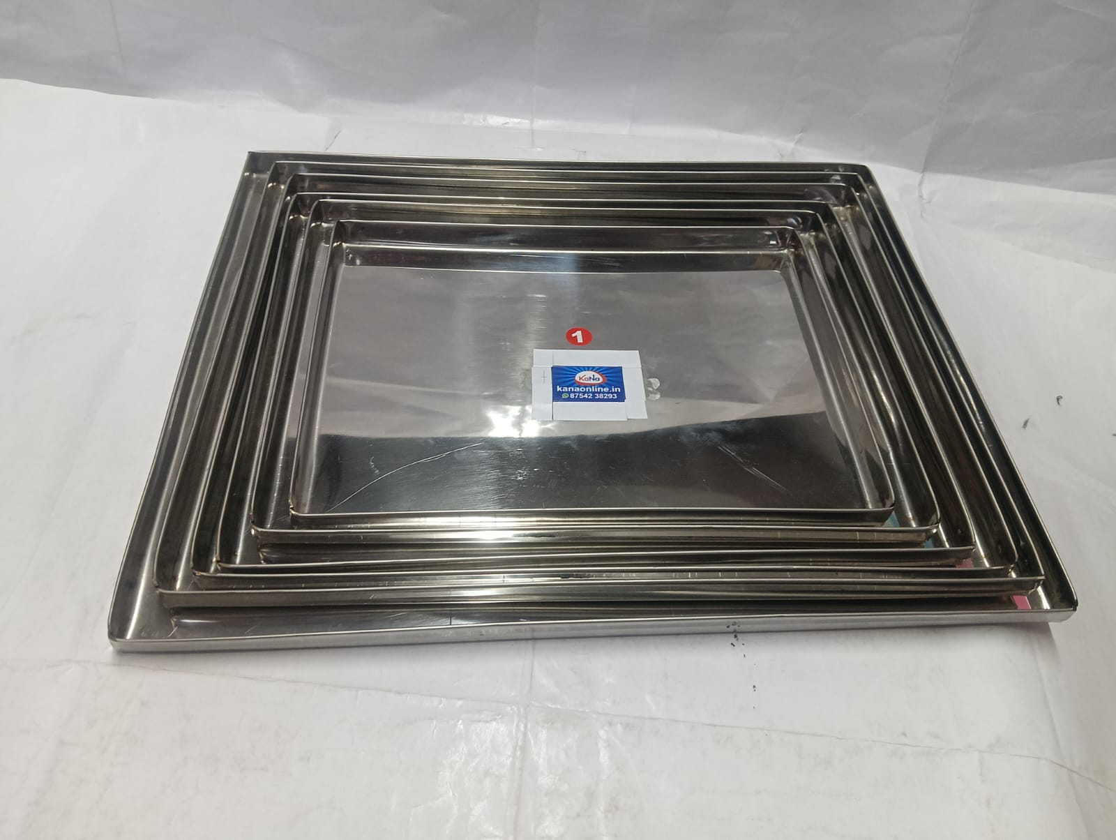 Premium Stainless Steel Square Utility & Service Tray