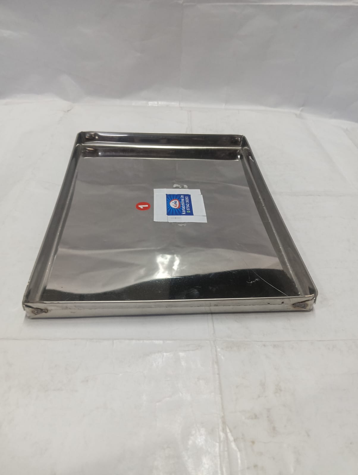 Premium Stainless Steel Square Utility & Service Tray - Image 3