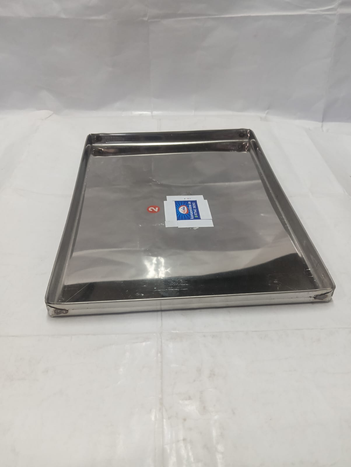 Premium Stainless Steel Square Utility & Service Tray - Image 5