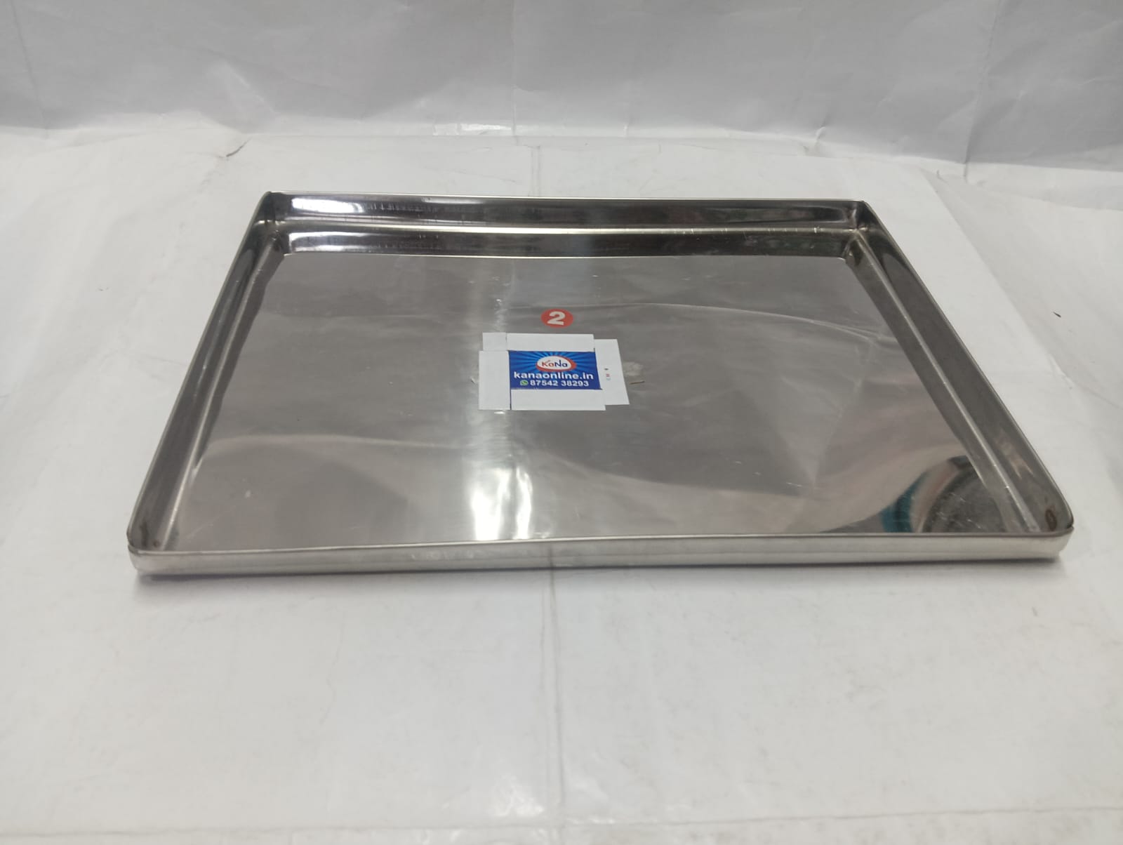 Premium Stainless Steel Square Utility & Service Tray - Image 6