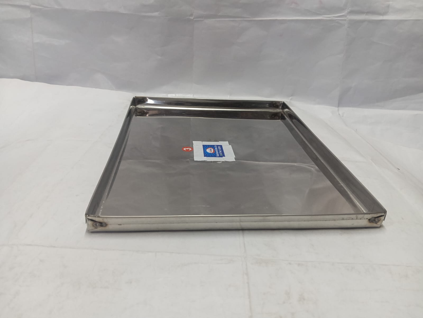 Premium Stainless Steel Square Utility & Service Tray - Image 7