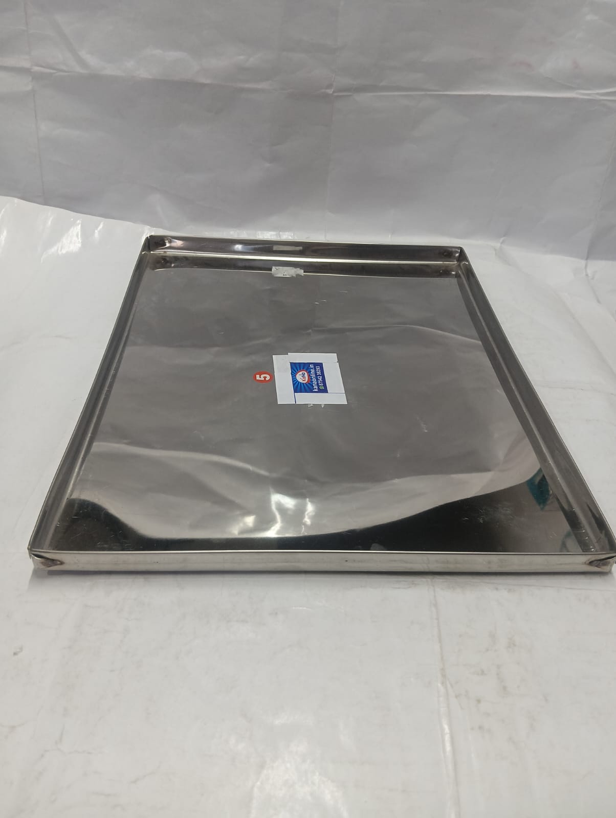 Premium Stainless Steel Square Utility & Service Tray - Image 11