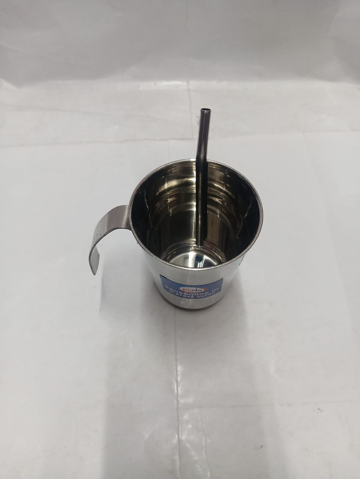 Stainless Steel Feeding Mug with Built-in Straw - Image 2