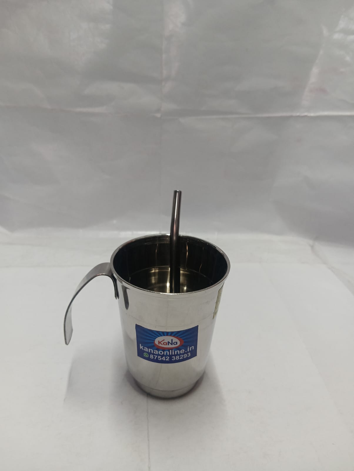 Stainless Steel Feeding Mug with Built-in Straw - Image 3