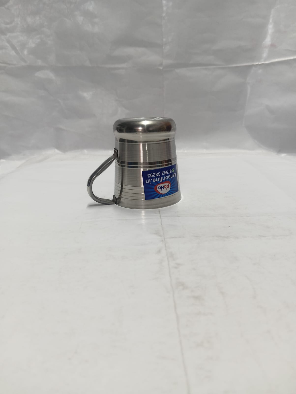 Stainless Steel Classic Line-Design Tea/Milk Mug - Image 4