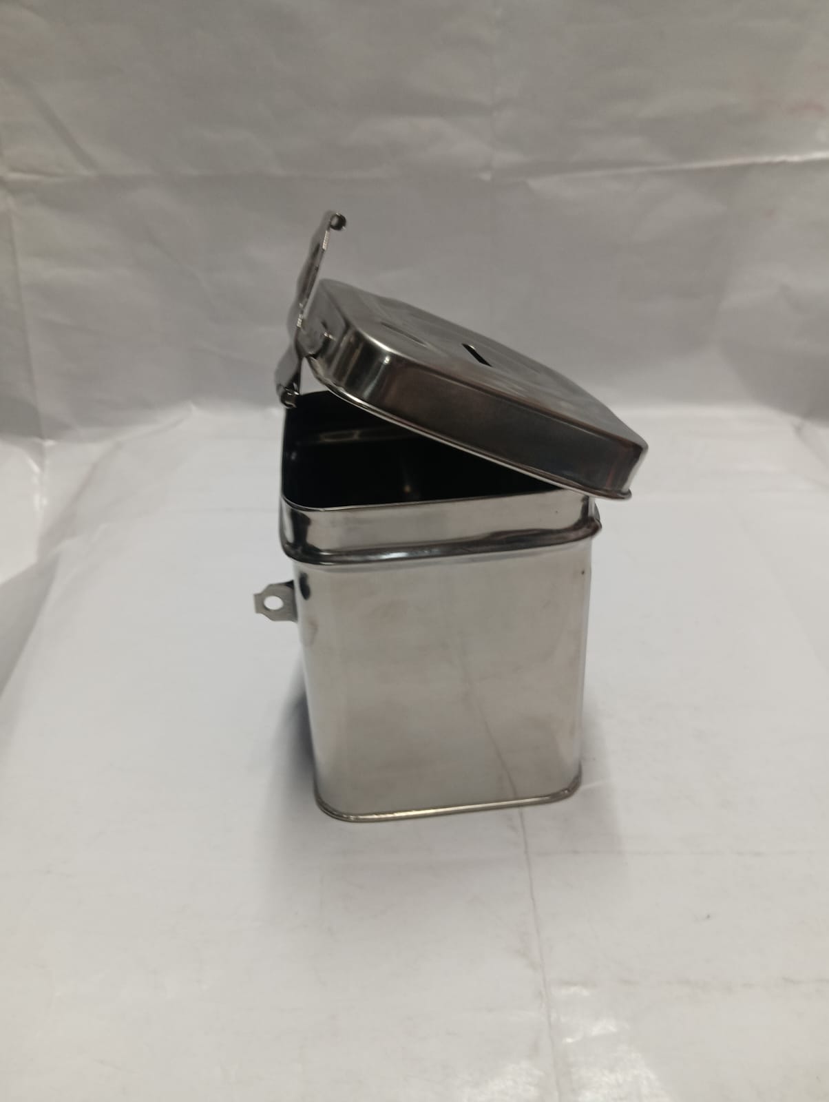 Stainless Steel Square Locking Undiyal (Hundi/Piggy Bank) - Image 3