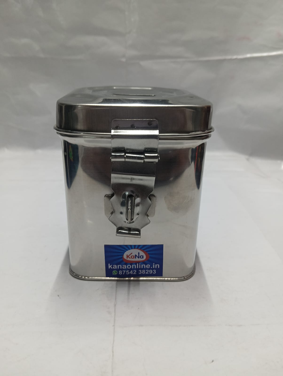 Stainless Steel Square Locking Undiyal (Hundi/Piggy Bank)