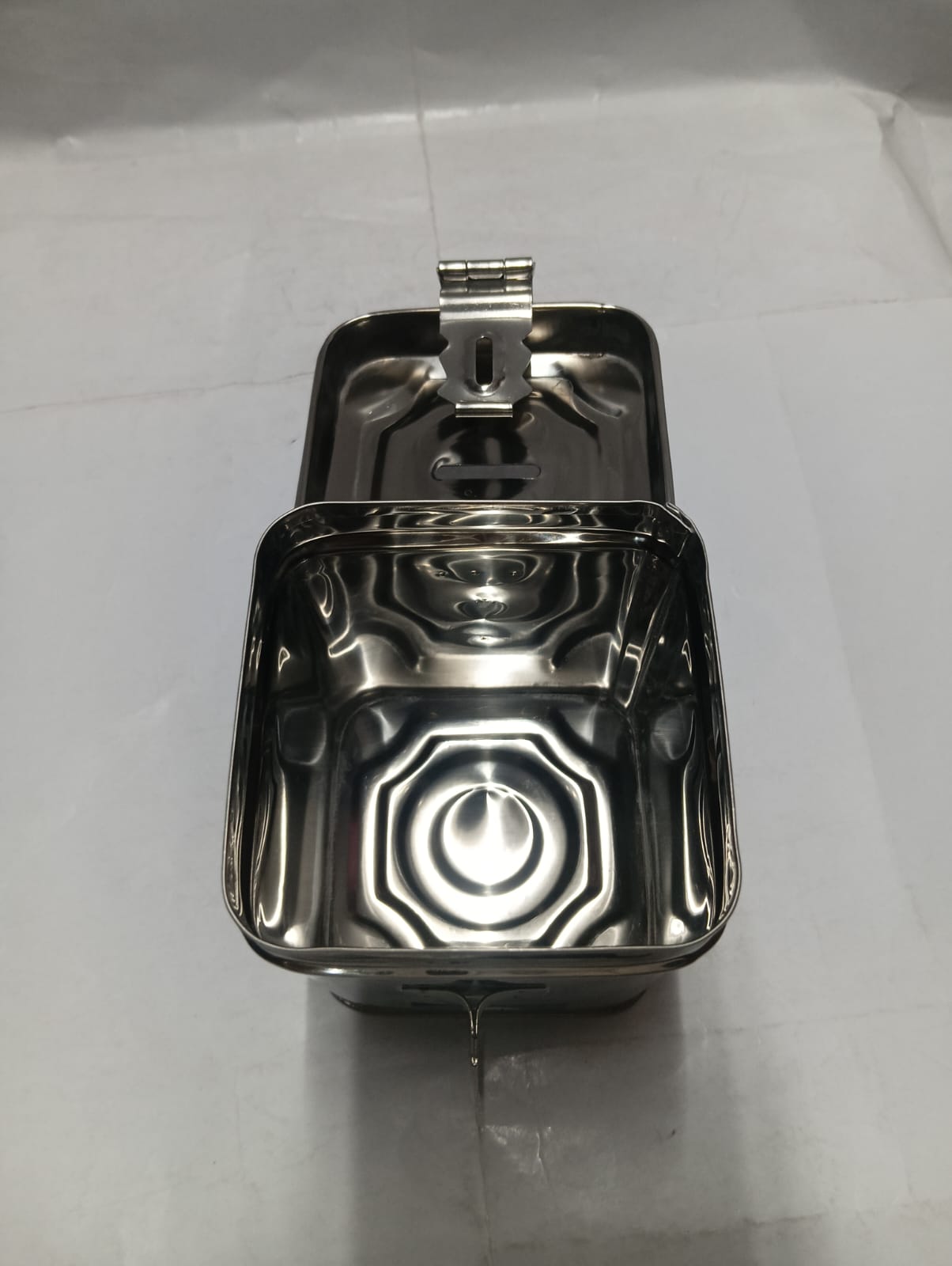 Stainless Steel Square Locking Undiyal (Hundi/Piggy Bank) - Image 4