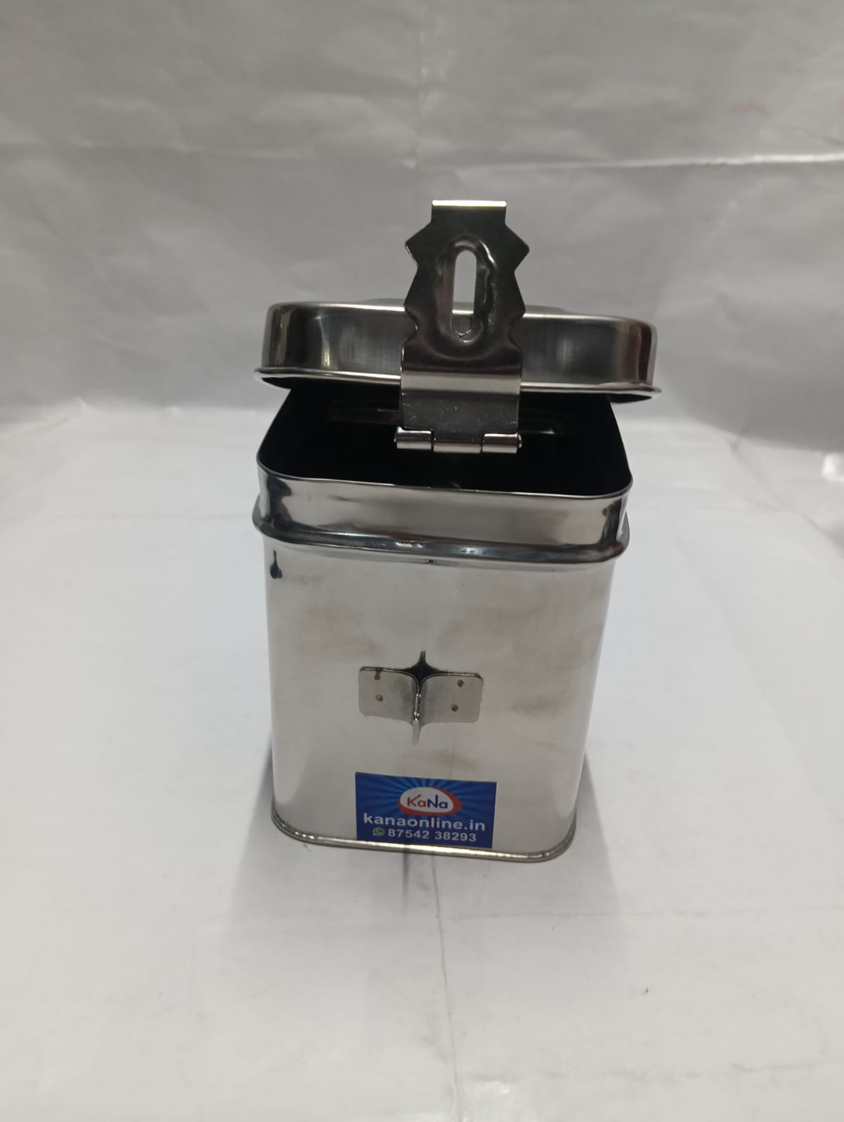 Stainless Steel Square Locking Undiyal (Hundi/Piggy Bank) - Image 5