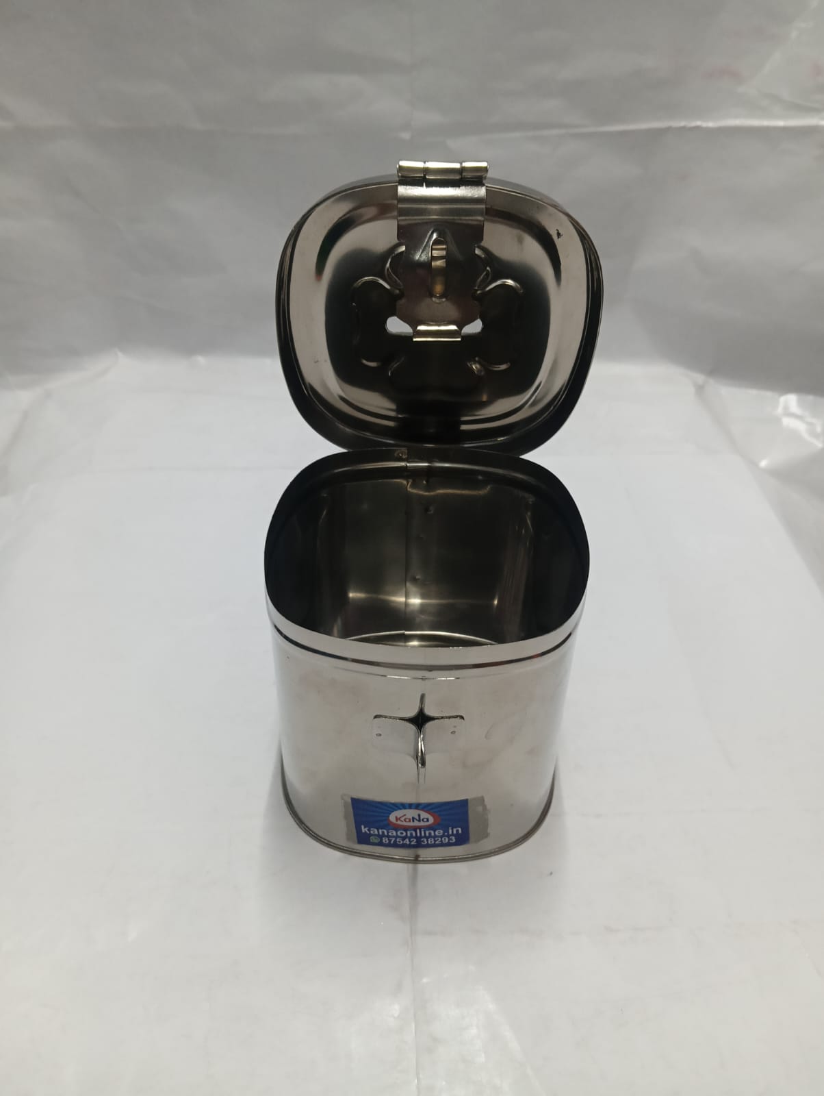 Stainless Steel Square Locking Undiyal (Hundi/Piggy Bank) - Image 5