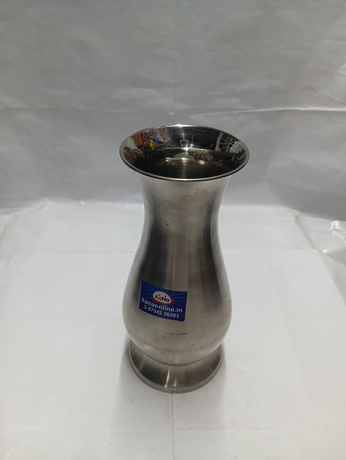 Stainless Steel Decorative Flower Vase ( Malar Kuduvaai ) - Image 7