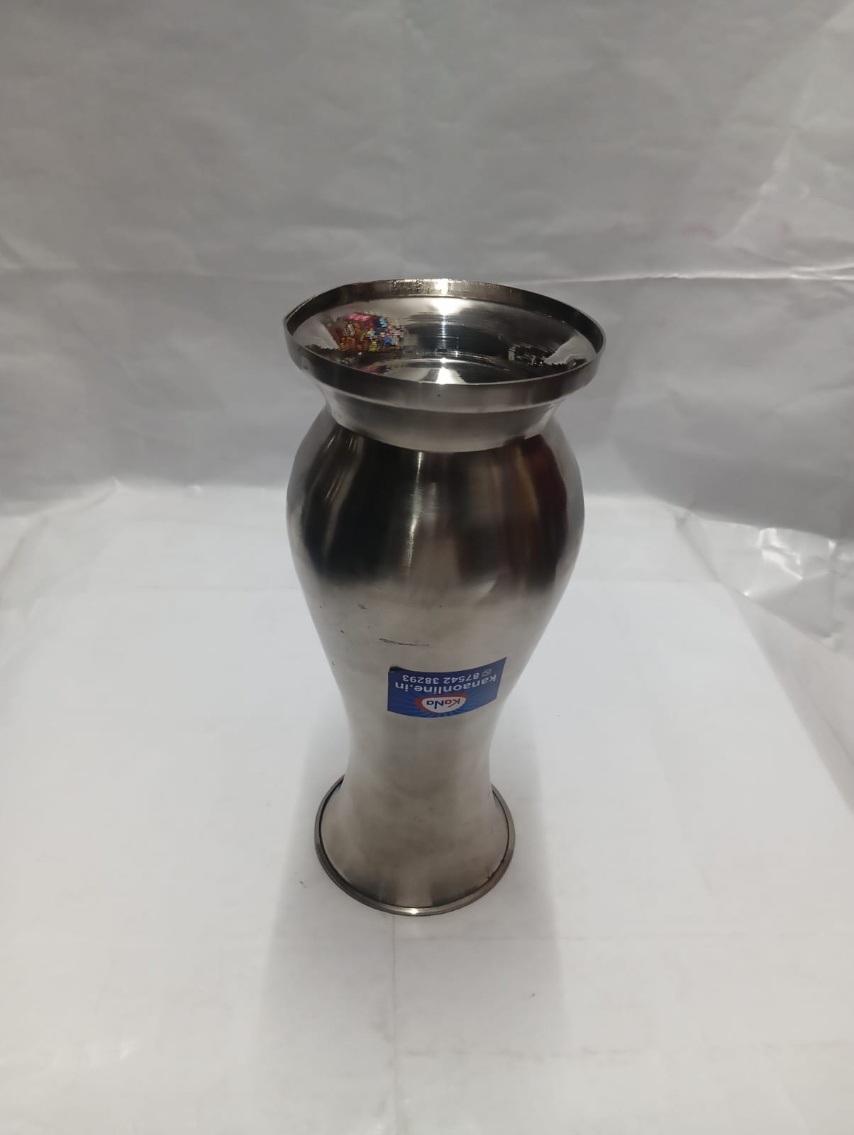 Stainless Steel Decorative Flower Vase ( Malar Kuduvaai ) - Image 9