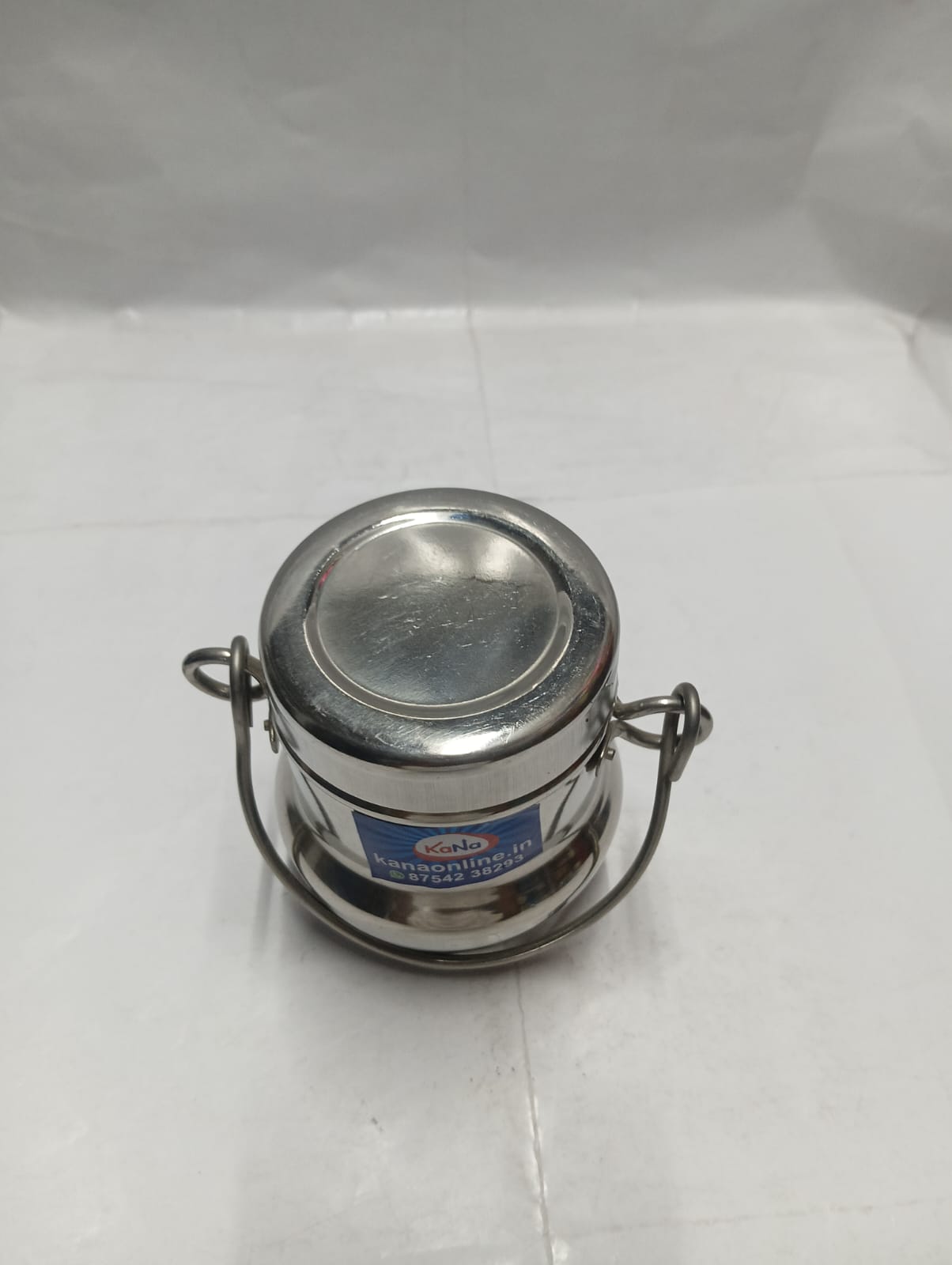 Stainless Steel Small Thooku Chatti (Traditional Ghee & Oil Pot with Swing Handle) - Image 2