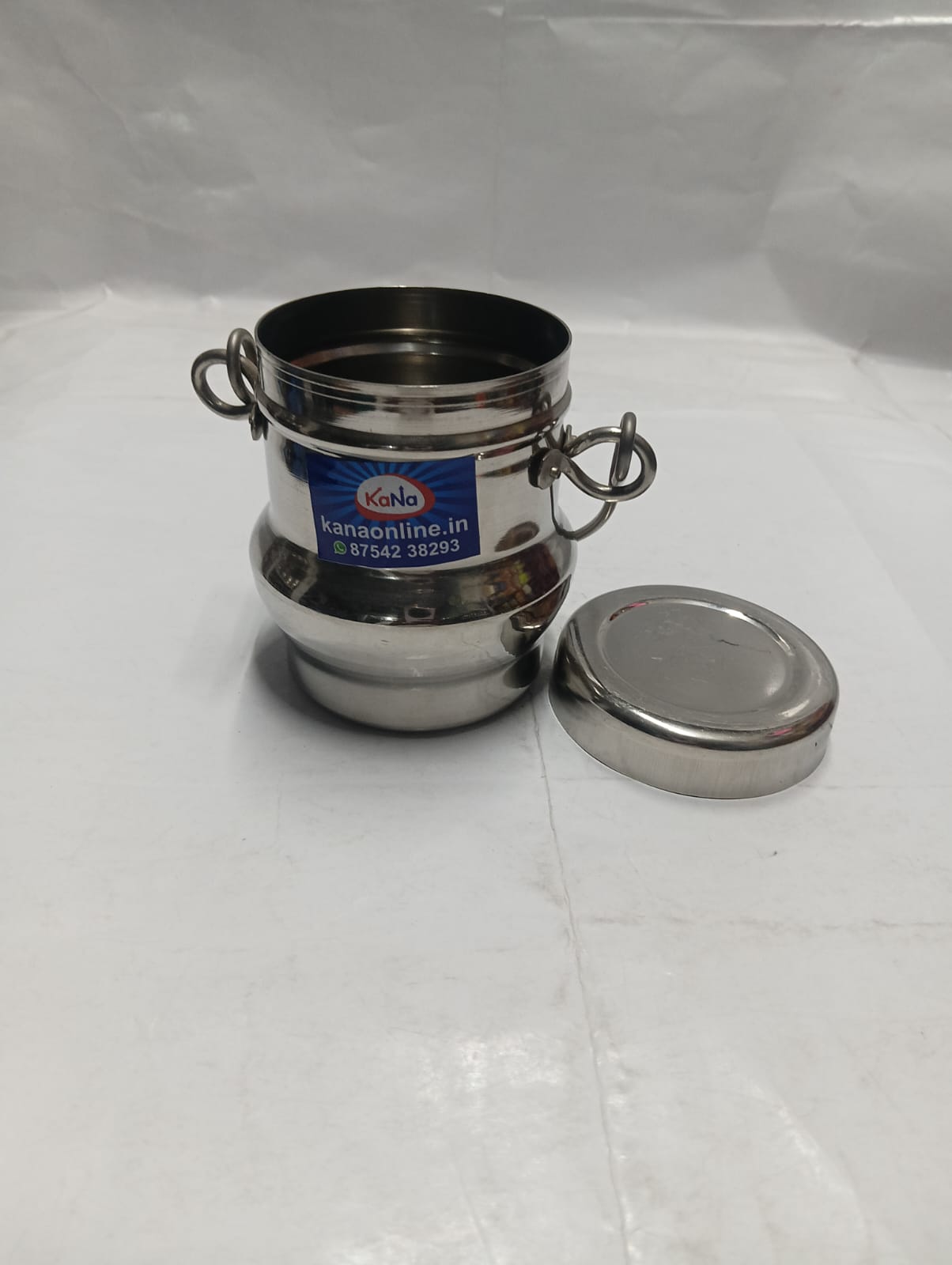 Stainless Steel Small Thooku Chatti (Traditional Ghee & Oil Pot with Swing Handle) - Image 4