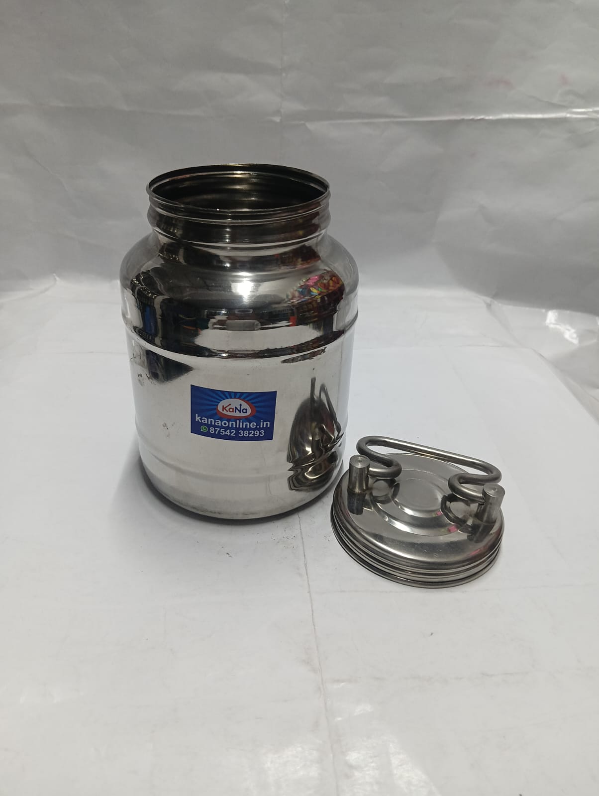 Stainless Steel Screw-Top Milk & Liquid Carrier (Thooku Chatti) - Image 3