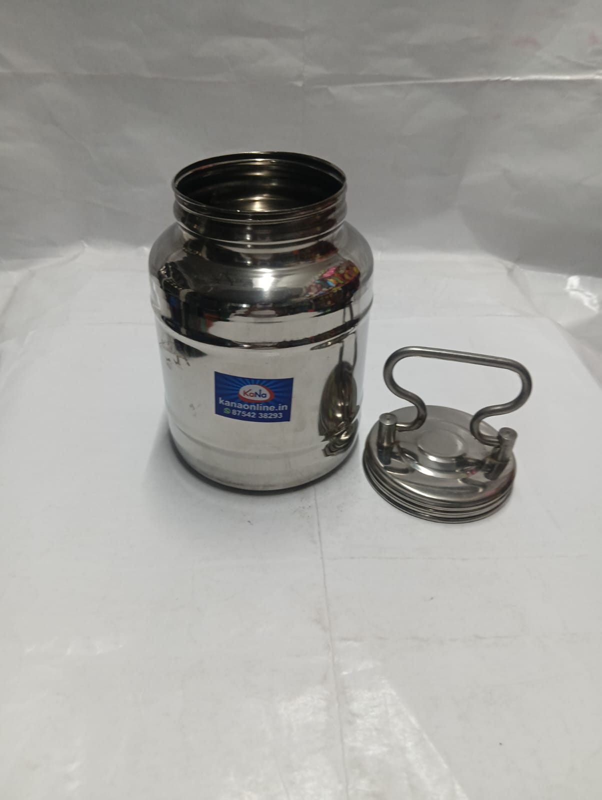 Stainless Steel Screw-Top Milk & Liquid Carrier (Thooku Chatti) - Image 6