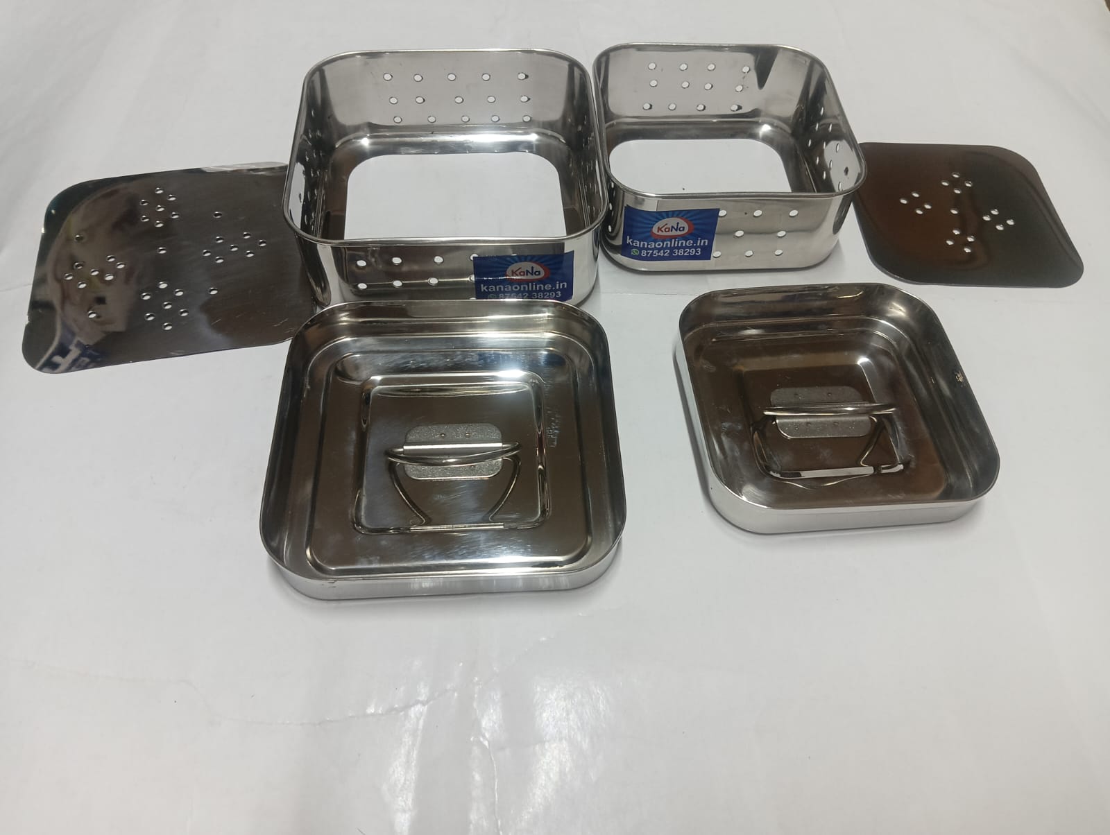 Stainless Steel Square Shape Paneer Maker ( Set of 2 ) - Image 3