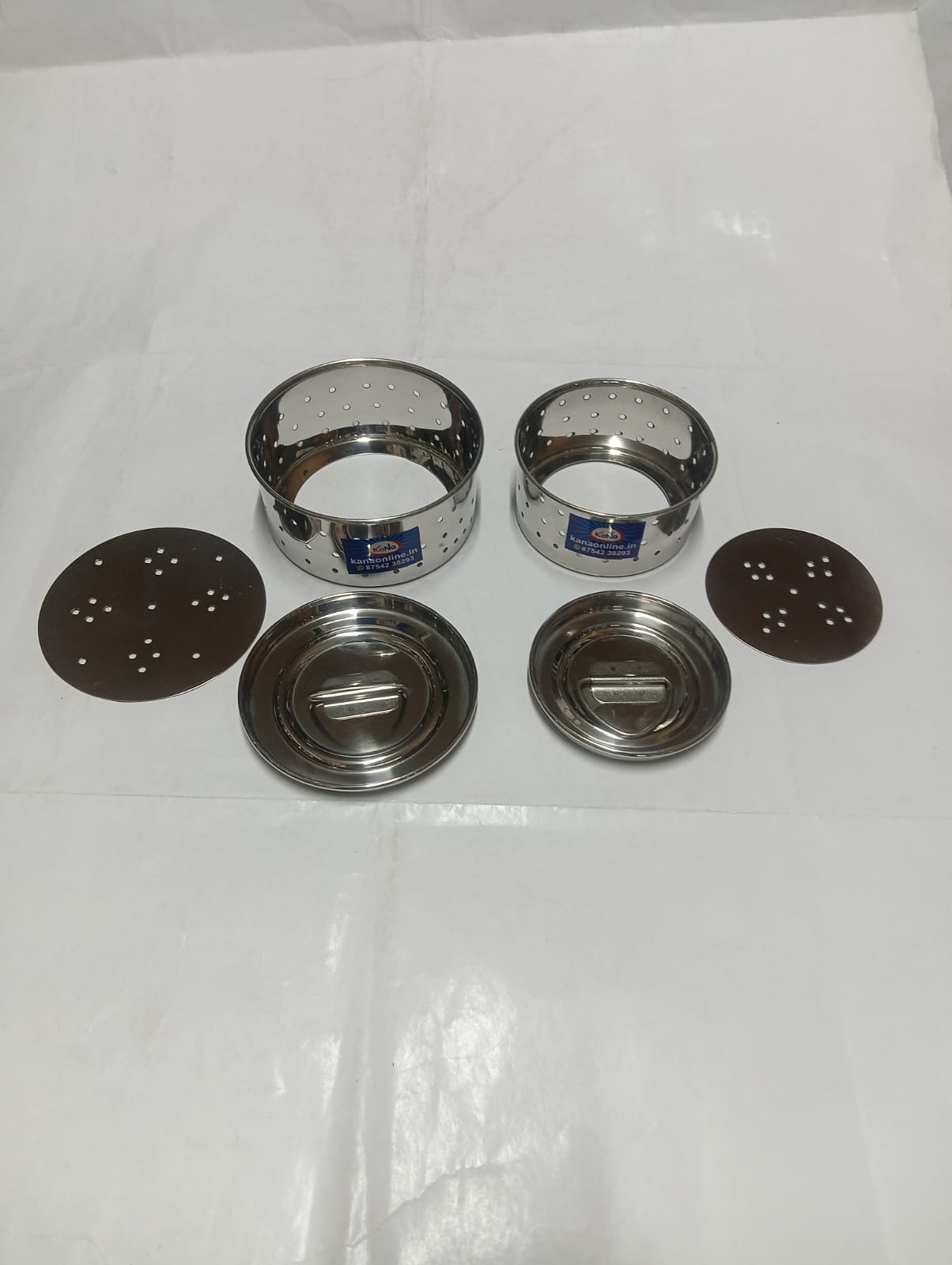 Stainless Steel Round Shape Paneer Maker (Set of 2) - Image 2