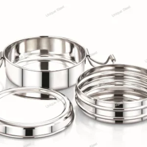Mahaa Petra Double Oval  Stainless Steel Lunch Box Two Tier