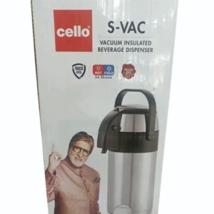 Cello Silver Manual Vacuum Insulated Beverage Dispenser