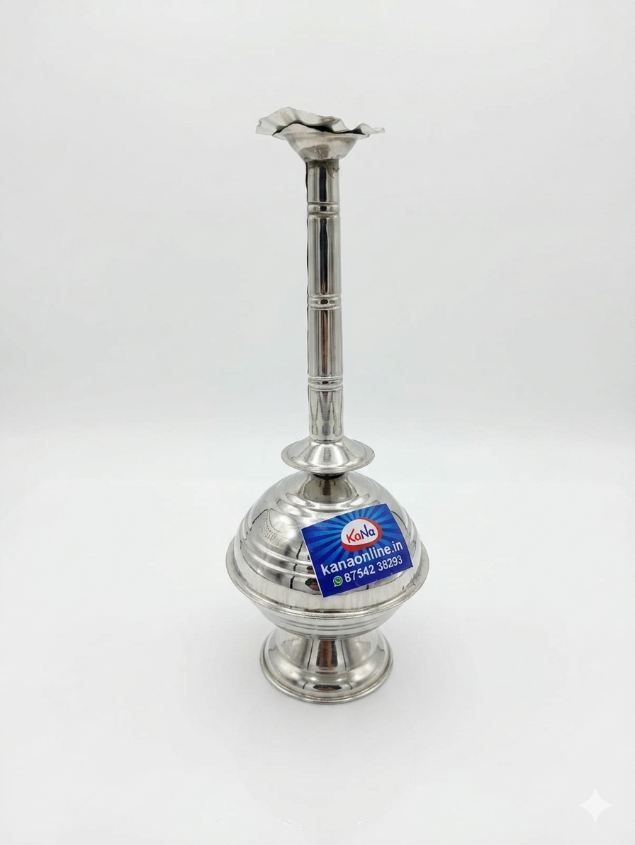 Traditional Stainless Steel Rose Water Sprinkler (Paneer Sombu)