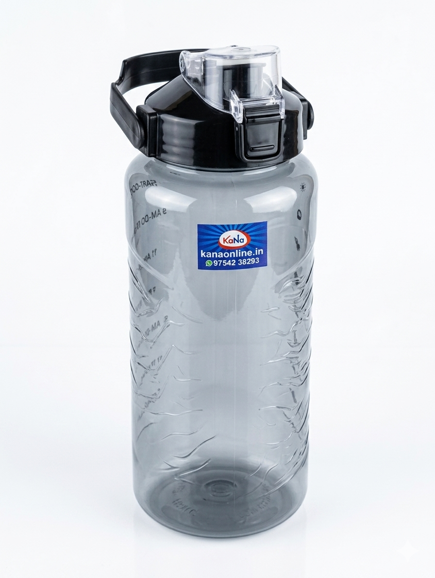 Premium Plastic 2-Litre Motivational Sports Water Bottle with Time Marker