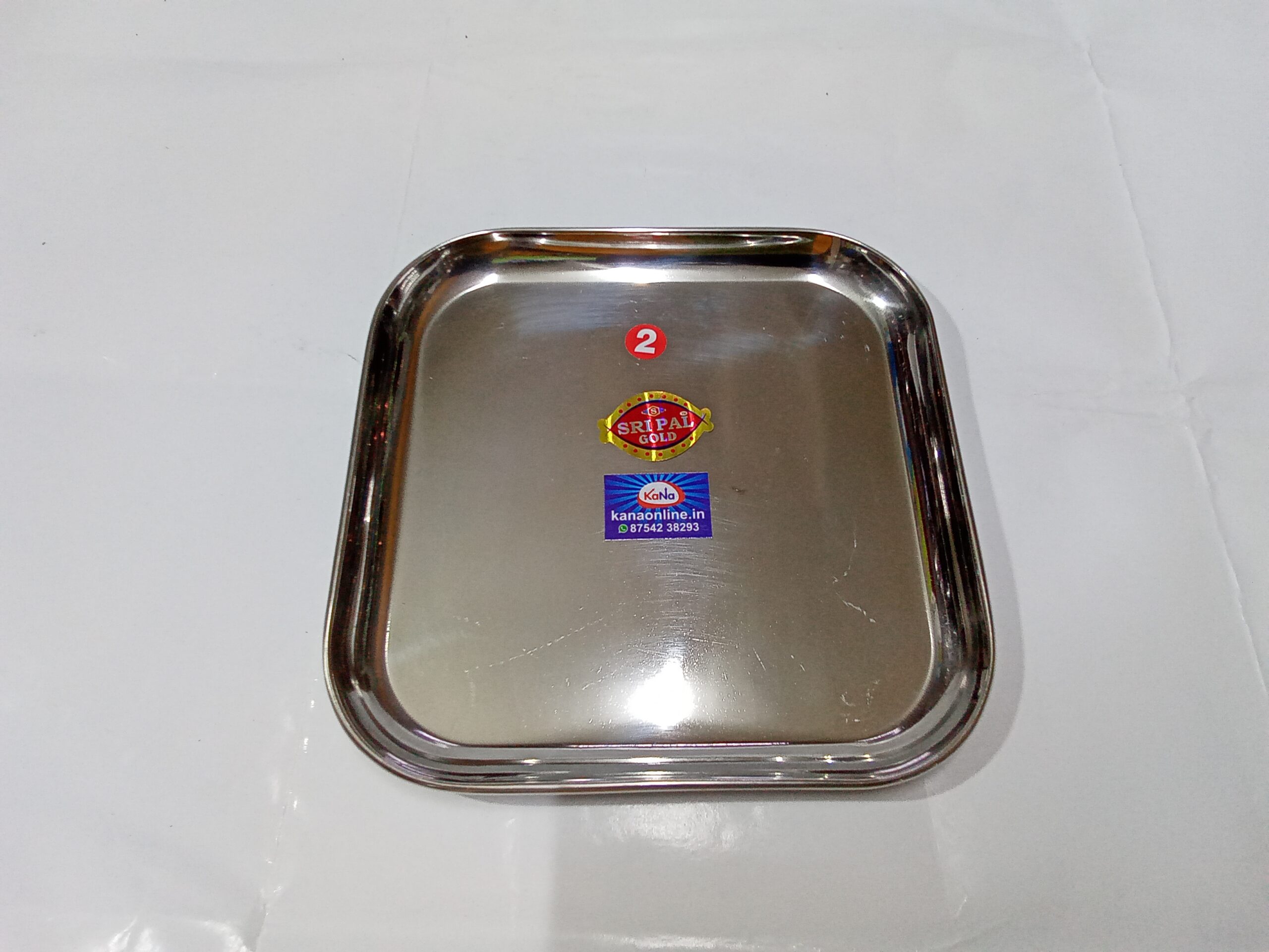 S.S PLAIN SQUARE PLATE(NO:02)