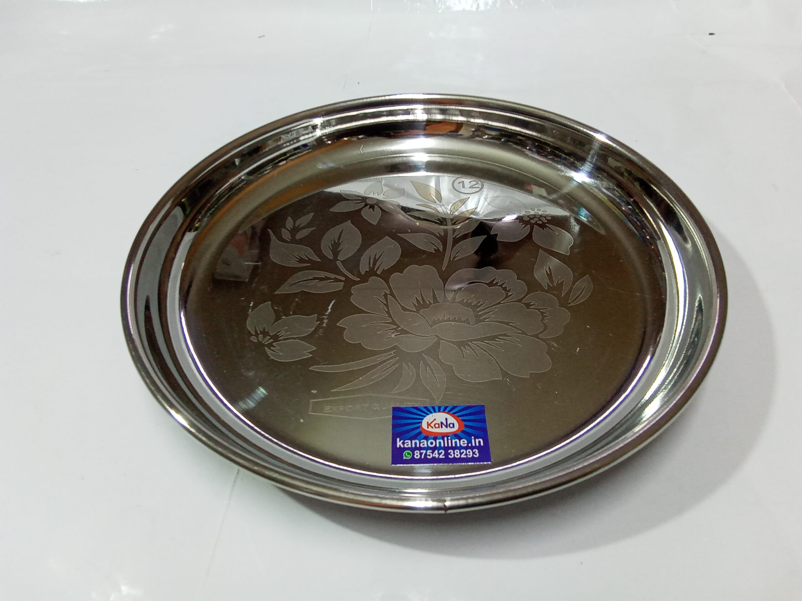 S.S FANCY DEEP RICE PLATE(NO:12)