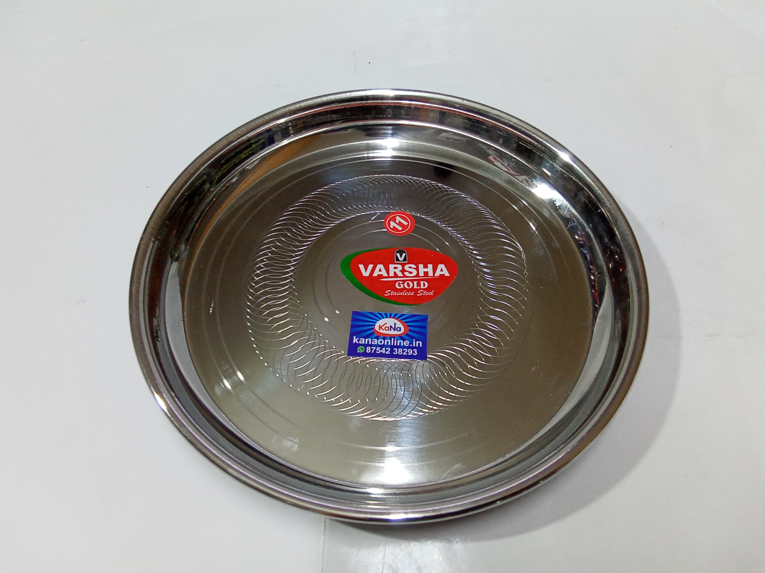 S.S FANCY DEEP RICE PLATE (NO:11)
