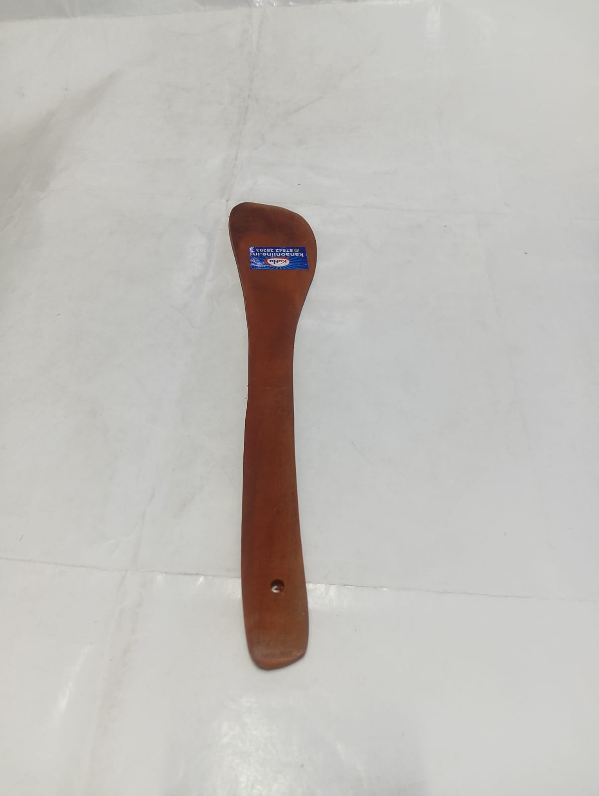 Handcrafted Neem Wood Curved Spatula / Dosa Turner - Image 4